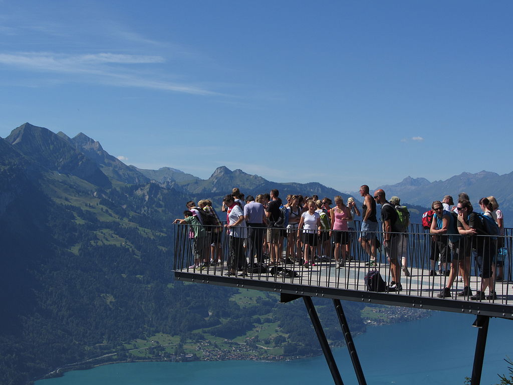 Harder kulm view point overlooking Interlaken Switzerland