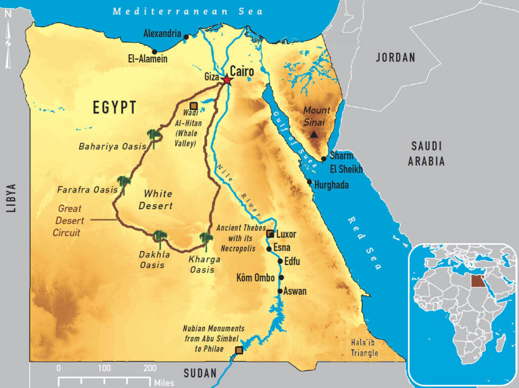 Map, Geography of Egypt