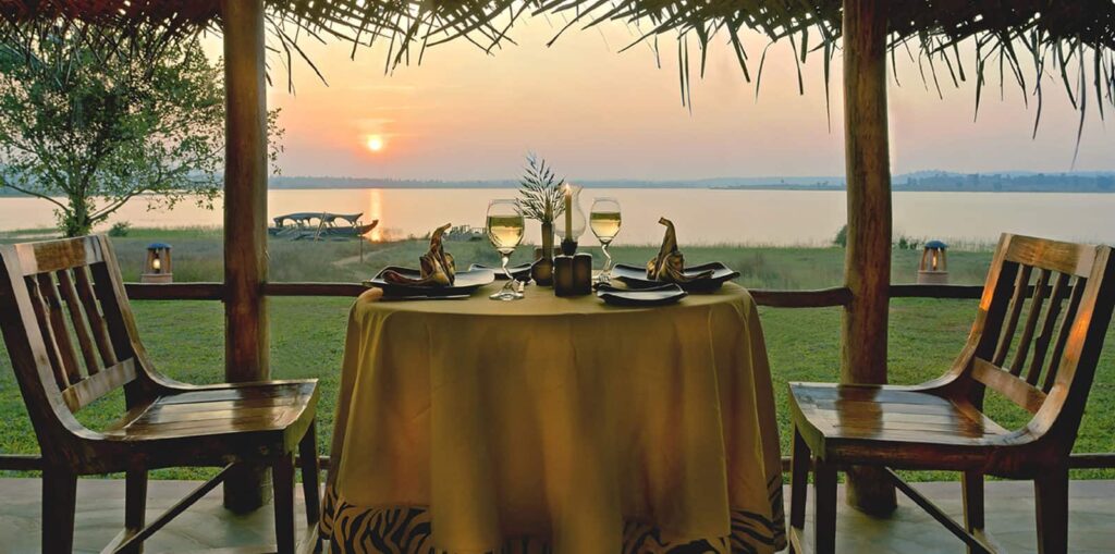 Private dinner by the banks of River Kabini Karnataka India